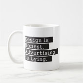 Mug La conception est honnête - noir (Gauche)