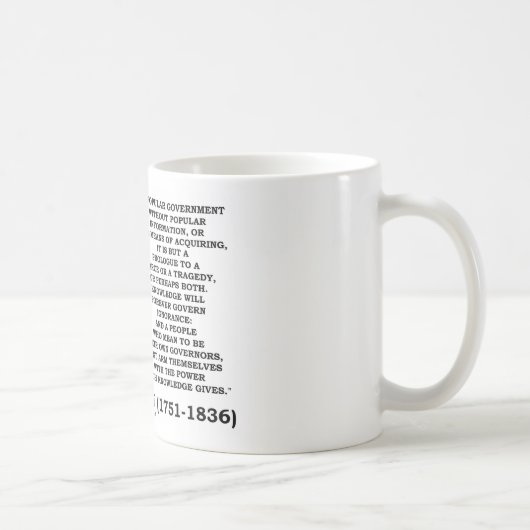 Mug La connaissance de James Madison régissent pour (Droite)