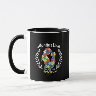 Mug La conscience de l'autisme de l'amour de la tante