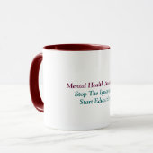Mug La conscience de santé mentale, arrêtent (Devant gauche)