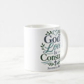 Mug La constance de l'amour de Dieu Citation dévotionn (Devant droit)