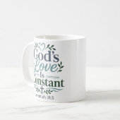 Mug La constance de l'amour de Dieu Citation dévotionn (Devant gauche)