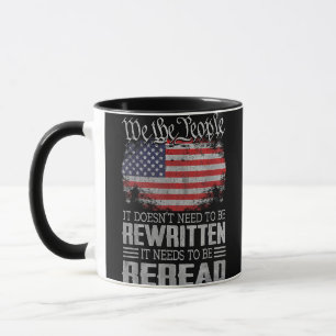 Mug La Constitution américaine du drapeau doit être re