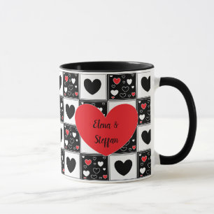 Mug La coquille romantique du couple personnalisé