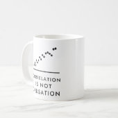 Mug La corrélation n'est pas la causalité Humour de st (Devant gauche)