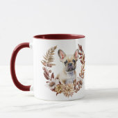Mug La couronne d'automne du chien taureau français (Gauche)