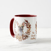 Mug La couronne d'automne du chien taureau français (Devant gauche)