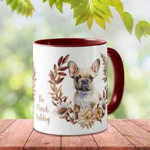 Mug La couronne d'automne du chien taureau français