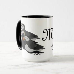 Mug La Course À La Nage De Trois Puffins