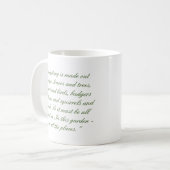 Mug La couverture et la citation de livre de jardin (Devant gauche)