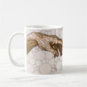 Mug La création d'Adam, mains par après Michel-Ange (Gauche)