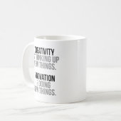 Mug La créativité, c'est penser de nouvelles choses (Devant gauche)