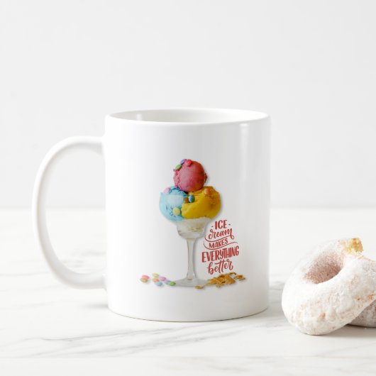 Mug La crème glacée améliore la motivation (Avec donut)