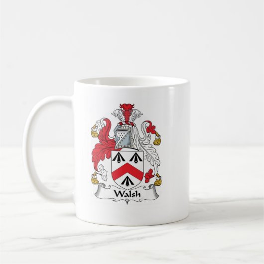 Mug La crête de famille de clan de Walsh (Gauche)
