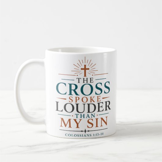 Mug La Croix a Parlé Plus Fort que Mon Péché Citation (Gauche)