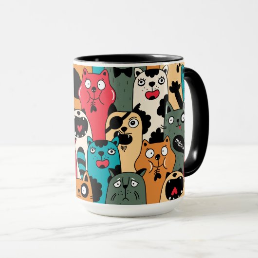 Mug La Crowd of cats (Devant droit)