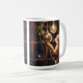 MUG LA CUISINE AVEC BALLES DE NOËL EST EN COULEUR D'EA (Devant droit)