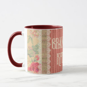 Mug La cuisine de Shabby Chic Floral Grand-mère