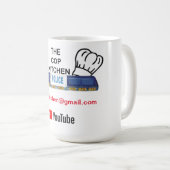 Mug La cuisine du policier vue sur YouTube (11oz) (Devant droit)
