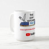 Mug La cuisine du policier vue sur YouTube (11oz) (Devant gauche)