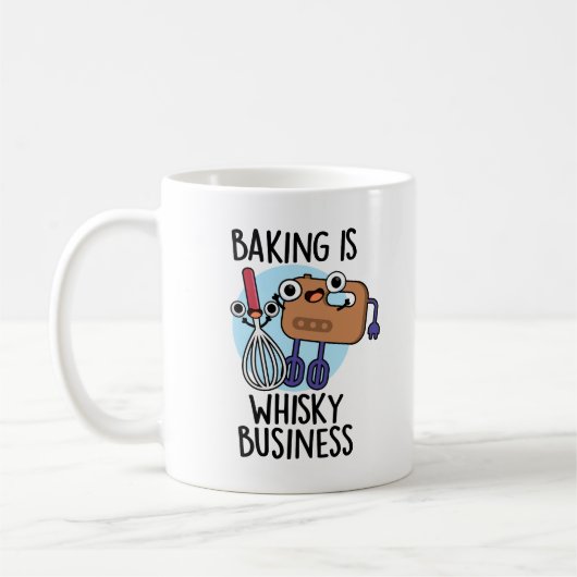 Mug La Cuisine Est Un Whisk-ey Business Drôle Pun Bake (Gauche)