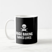 Mug La cuisson de rage sauve la tête de mort drôle Bou (Gauche)