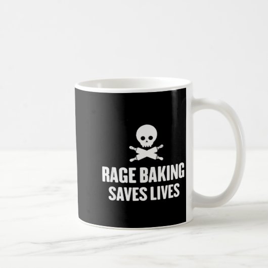 Mug La cuisson de rage sauve la tête de mort drôle Bou (Droite)