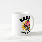 Mug "La cuisson est ma conception de Cupcake Superpowe (Devant droit)