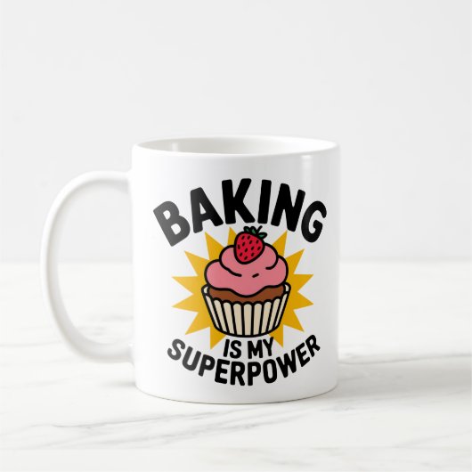 Mug "La cuisson est ma conception de Cupcake Superpowe (Gauche)