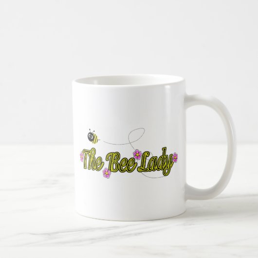 Mug la dame d'abeille avec des fleurs (Droite)
