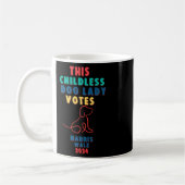 Mug La Dame des Chiens Sans Enfant Vote Kamala - Harri (Gauche)