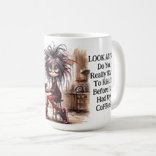 Mug La Dame du café excentrique Risque De La Musique