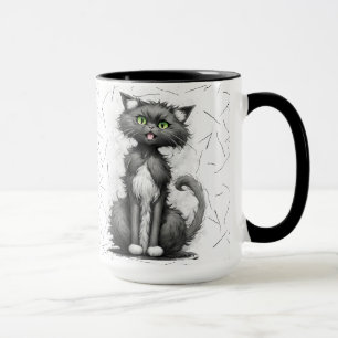 Mug La Dame Du Cat Avec Les Cheveux De Chat