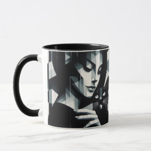 Mug La dame du chat Graffiti