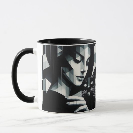 Mug La dame du chat Graffiti (Gauche)