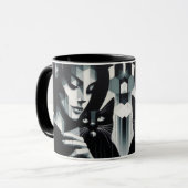 Mug La dame du chat Graffiti (Devant gauche)