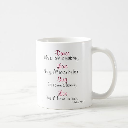 Mug La danse, amour, chantent, vivant… (Droite)