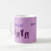 Mug La danse de Salsa pose des silhouettes faites sur (Devant gauche)