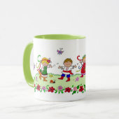 Mug La danse me fait l'art populaire ukrainien heureux (Devant gauche)