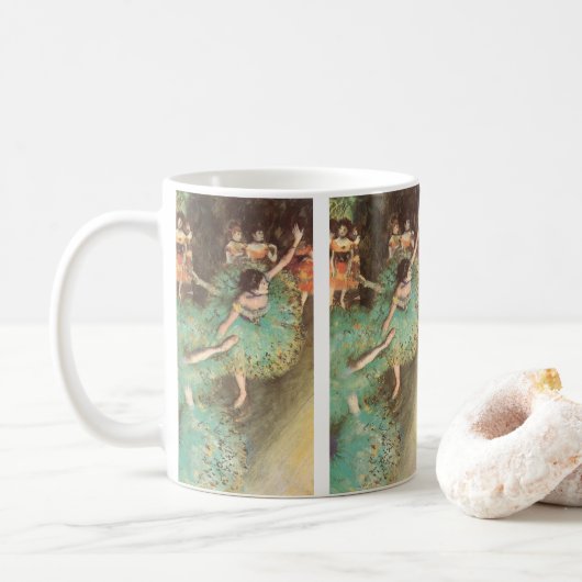 Mug La danseuse verte d'Edgar Degas, Ballet Vintage (Avec donut)