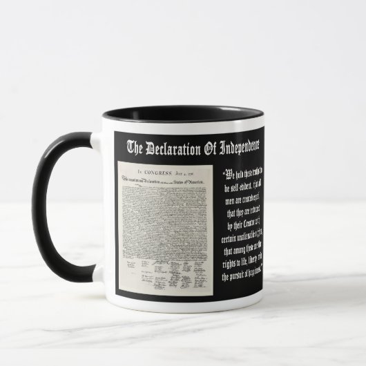 Mug La déclaration d'indépendance (Gauche)