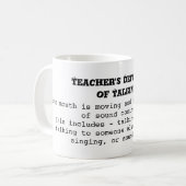Mug La définition du professeur de parler (Devant gauche)