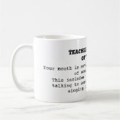Mug La définition du professeur de parler (Gauche)