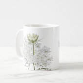 Mug La dentelle de la reine Ann en blanc (Devant gauche)