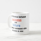 Mug La différence entre le succès et l'échec (Devant gauche)