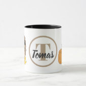 Mug La dinde et les citrouilles de thanksgiving (Centre)