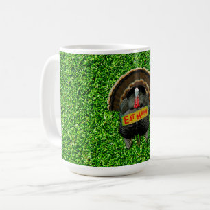 Mug La dinde fière de SlipperyJoe mange du jambon roug