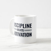 Mug La discipline bat la motivation (Devant gauche)