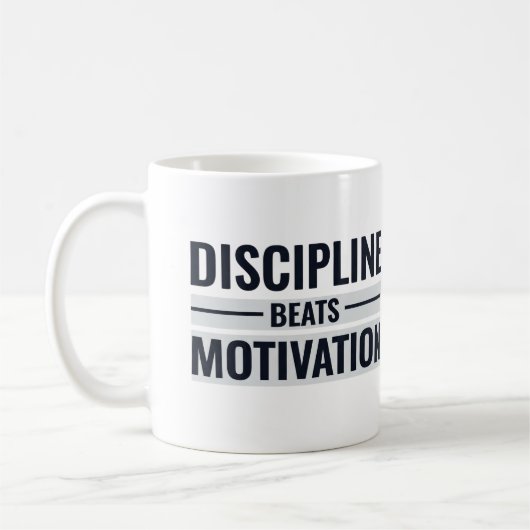 Mug La discipline bat la motivation (Gauche)