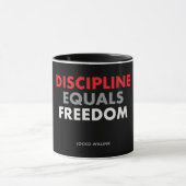 Mug La discipline égale la citation de Willink de (Centre)
